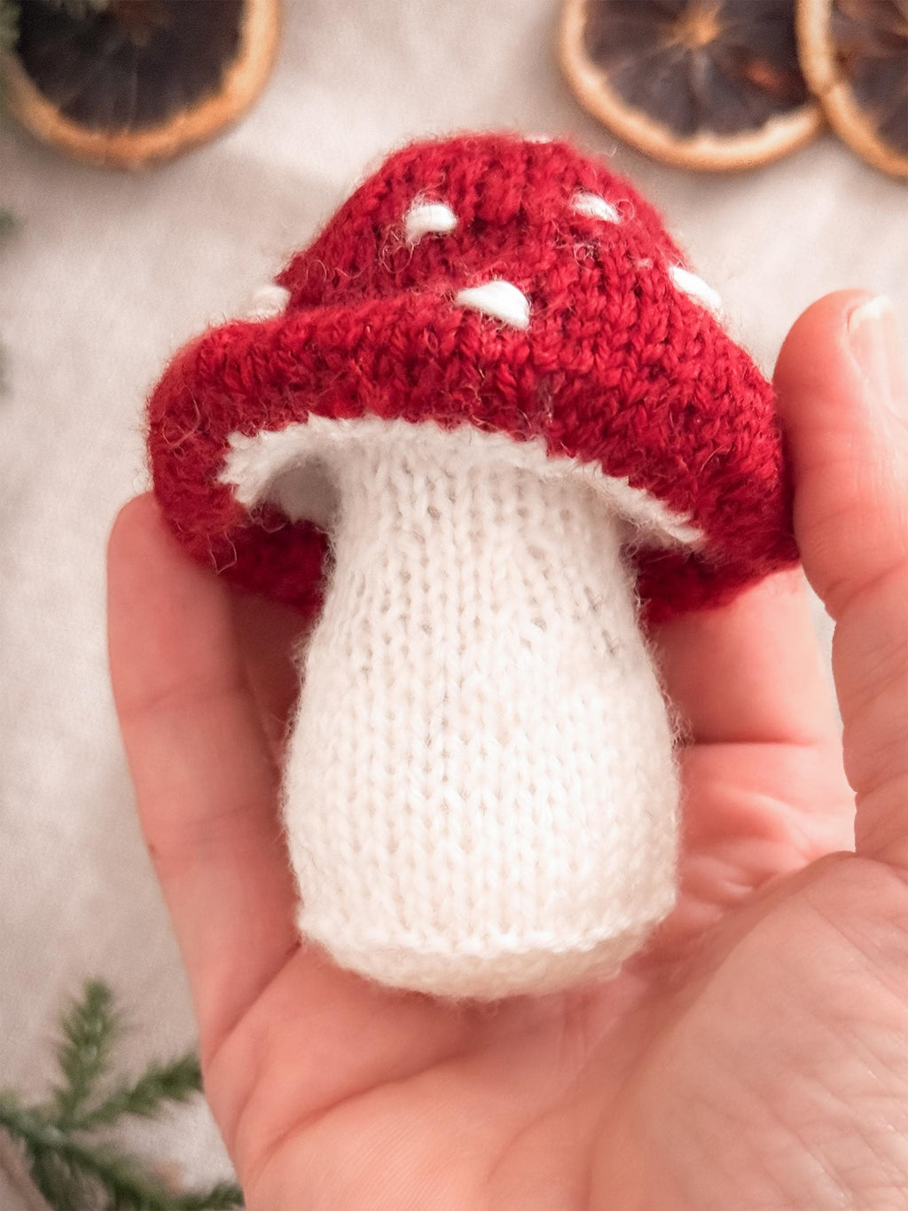 Little Mushroom – Knitted Mushroom Ornament