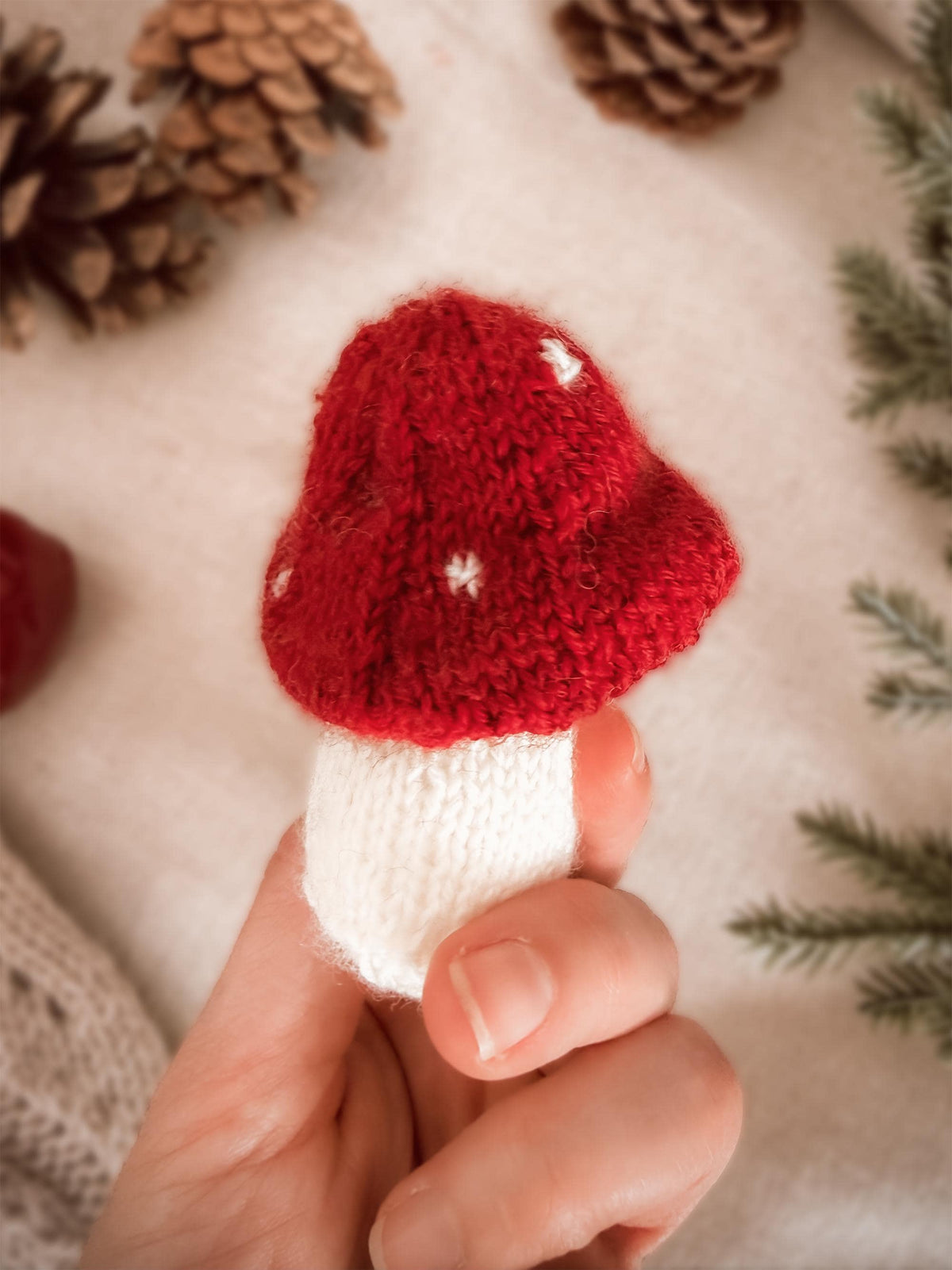Little Mushroom – Knitted Mushroom Ornament
