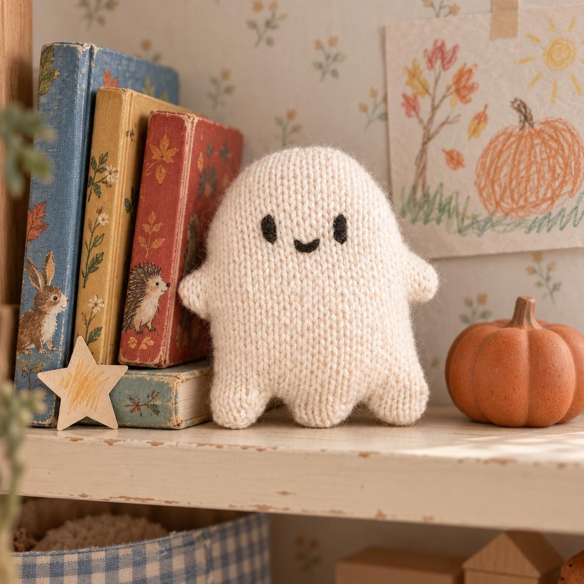 Little Ghost – Knitted Halloween Ghost Ornament