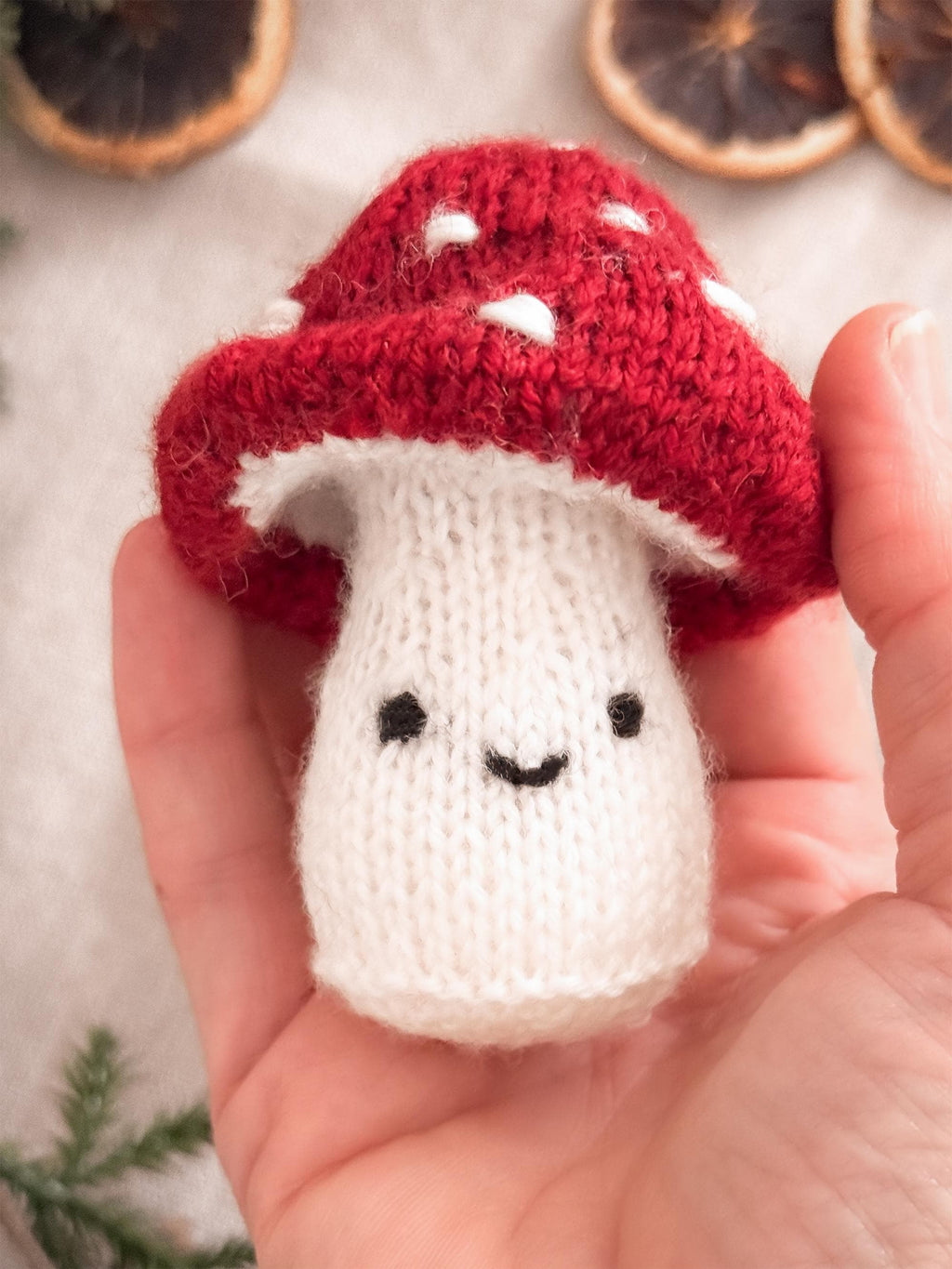 Little Mushroom – Knitted Mushroom Ornament